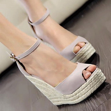 Suede Women Wedge Heel Platform Sandals Shoes