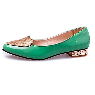 Women Low Heel Pumps with Sparking Glitter Shoes