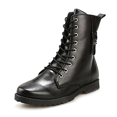 Men Shoes Round Toe Low Heel Ankle Boots More colors available