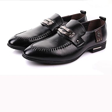 Men Shoes Pointed Toe Low Heel Leather Oxfords Shoes More Colors