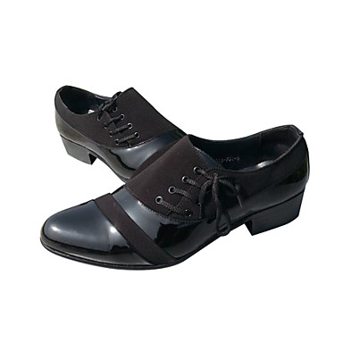 Patent Leather Men Flat Heel Comfort Oxfords Shoes With Lace-up Patent Leather Men Flat Heel Comfort Oxfords Shoes With Lace-up