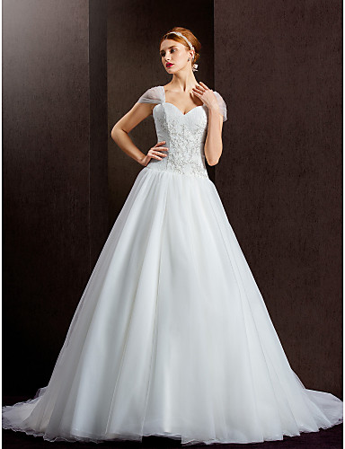 Ball Gown Sweetheart Chapel Train Tulle Wedding Dress Ball Gown Sweetheart Chapel Train Tulle Wedding Dress
